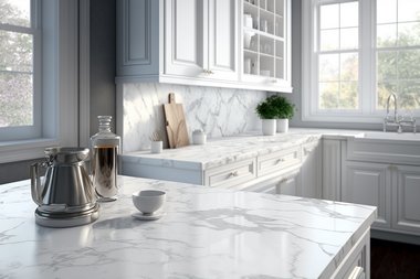 Elegant Friday Harbor marble counters in WA near 98250