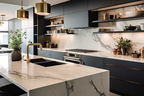Lopez Island Marble Counters Elegant Lopez Island marble counters in WA near 98261