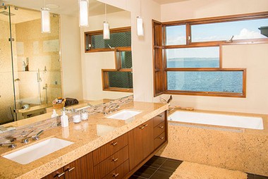 Orcas Island bathroom vanity installation in WA near 98245